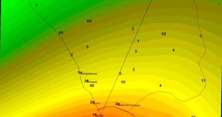 Сочи: сильные дожди и шторм в ближайшие дни