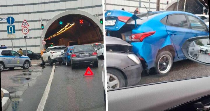 Массовая авария вызвала пробки в центре Сочи